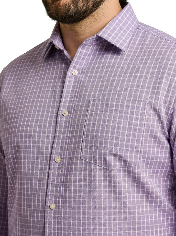 PLUS SIZE CHECK GIZA SHIRT FOR MEN | XL-7XL