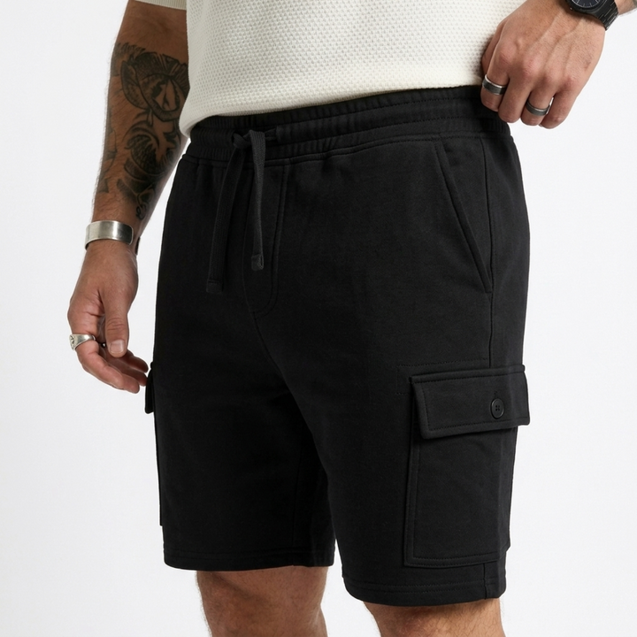 PLUS SIZE MEN’S KNIT CARGO LOUNGE SHORT | XL-7XL