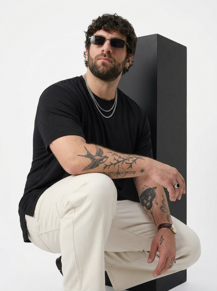 PLUS SIZE BAMBOO COTTON LYCRA T-SHIRT FOR MEN | XL-7XL