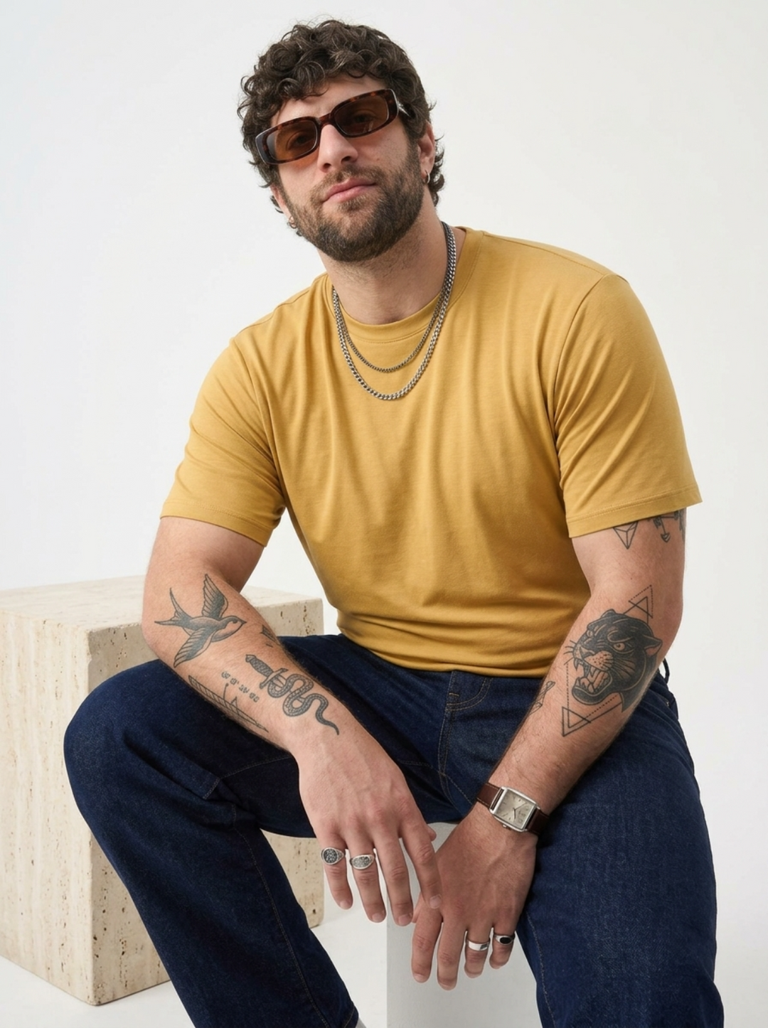 PLUS SIZE BAMBOO COTTON LYCRA T-SHIRT FOR MEN | XL-7XL