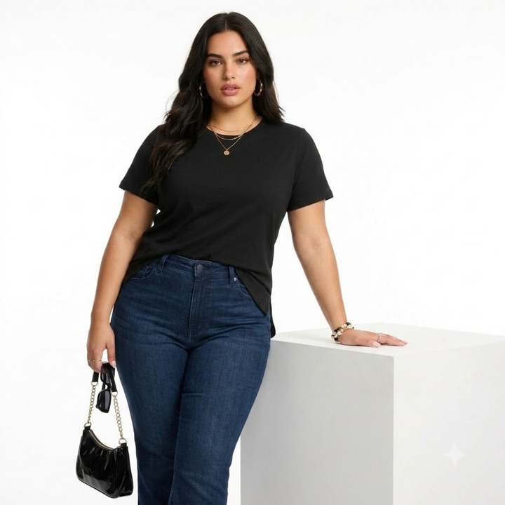 PLUS SIZE WOMEN’S SOLID TSHIRT | XL-7XL