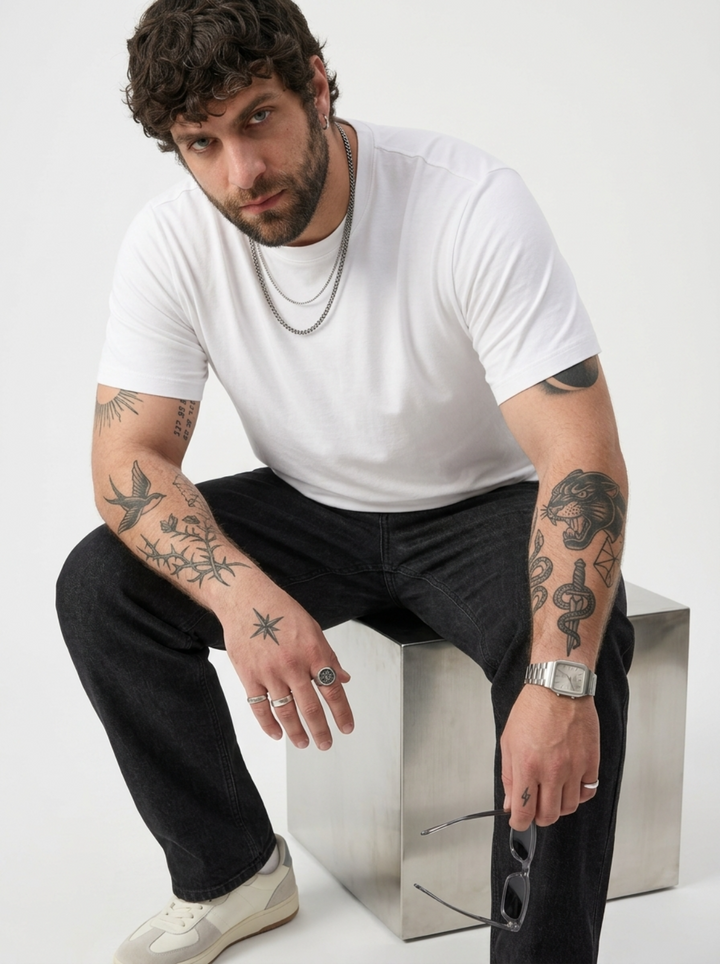PLUS SIZE BAMBOO COTTON LYCRA T-SHIRT FOR MEN | XL-7XL