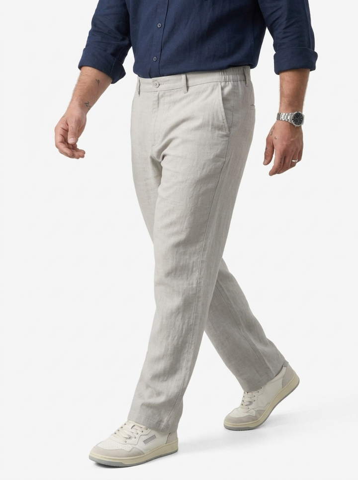 PLUS SIZE MEN’S LINEN PULLON PANT | XL-7XL