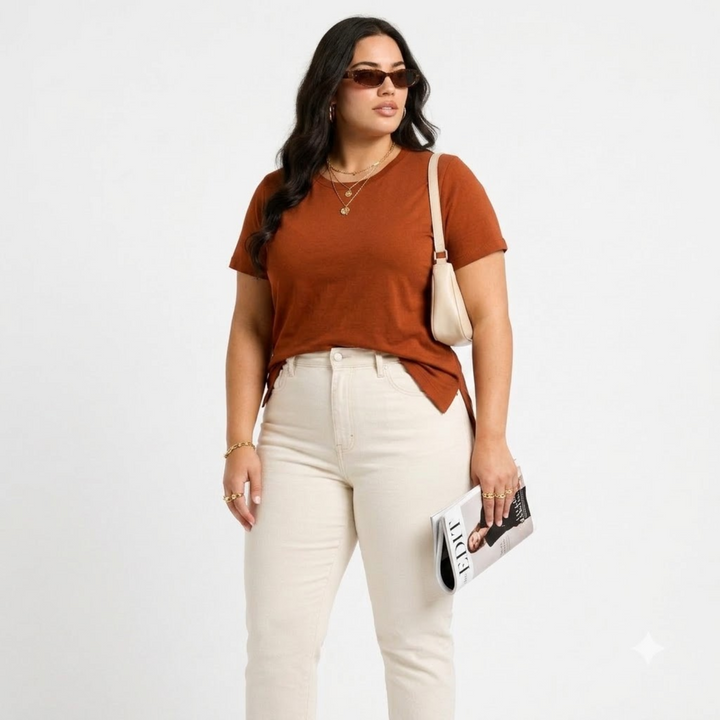 PLUS SIZE WOMEN’S SOLID TSHIRT | XL-7XL