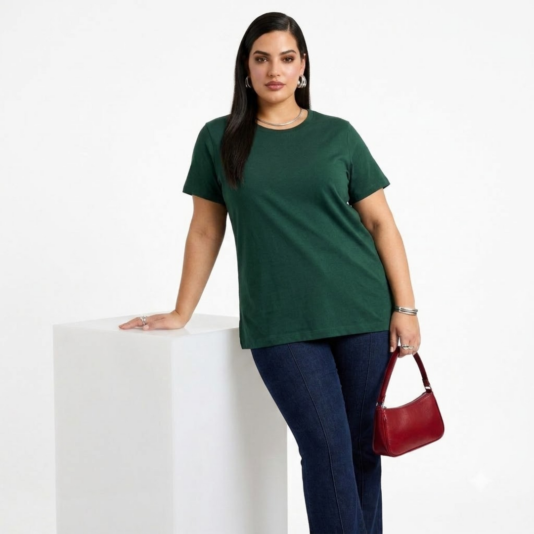PLUS SIZE WOMEN’S SOLID TSHIRT | XL-7XL