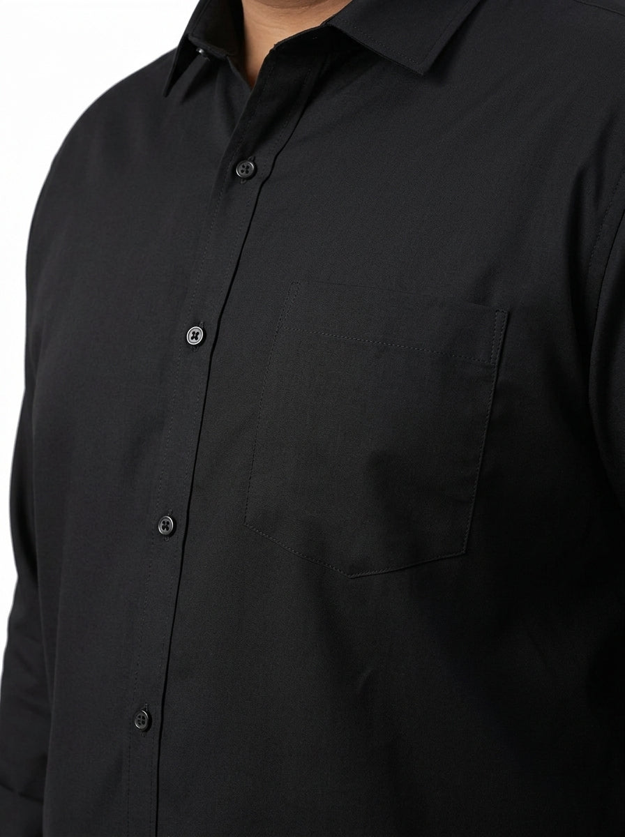 PLUS SIZE SOLID GIZASHIRT FOR MEN | XL-7XL