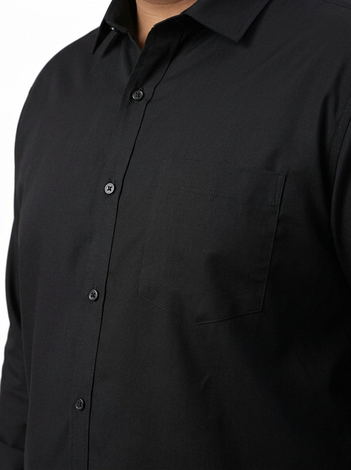 PLUS SIZE SOLID GIZASHIRT FOR MEN | XL-7XL