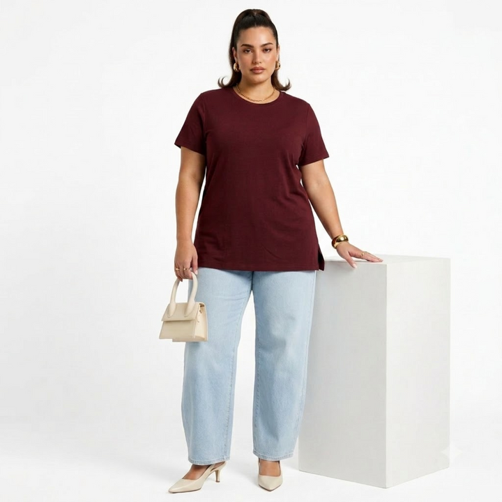 PLUS SIZE WOMEN’S SOLID TSHIRT | XL-7XL