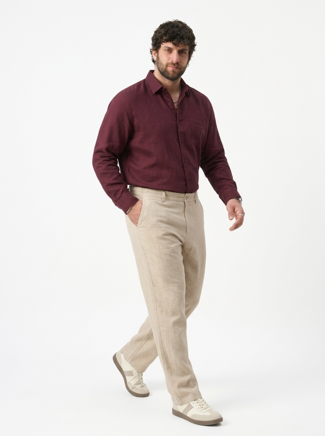 PLUS SIZE MEN’S LINEN PULLON PANT | XL-7XL