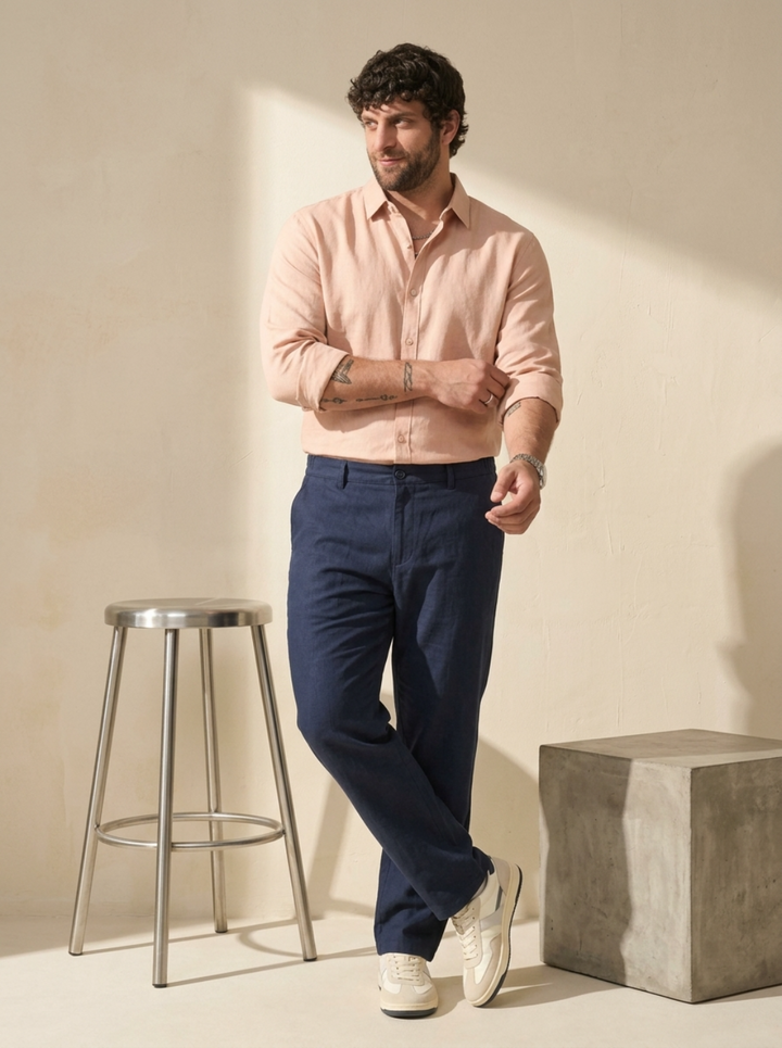 PLUS SIZE MEN’S LINEN PULLON PANT | XL-7XL