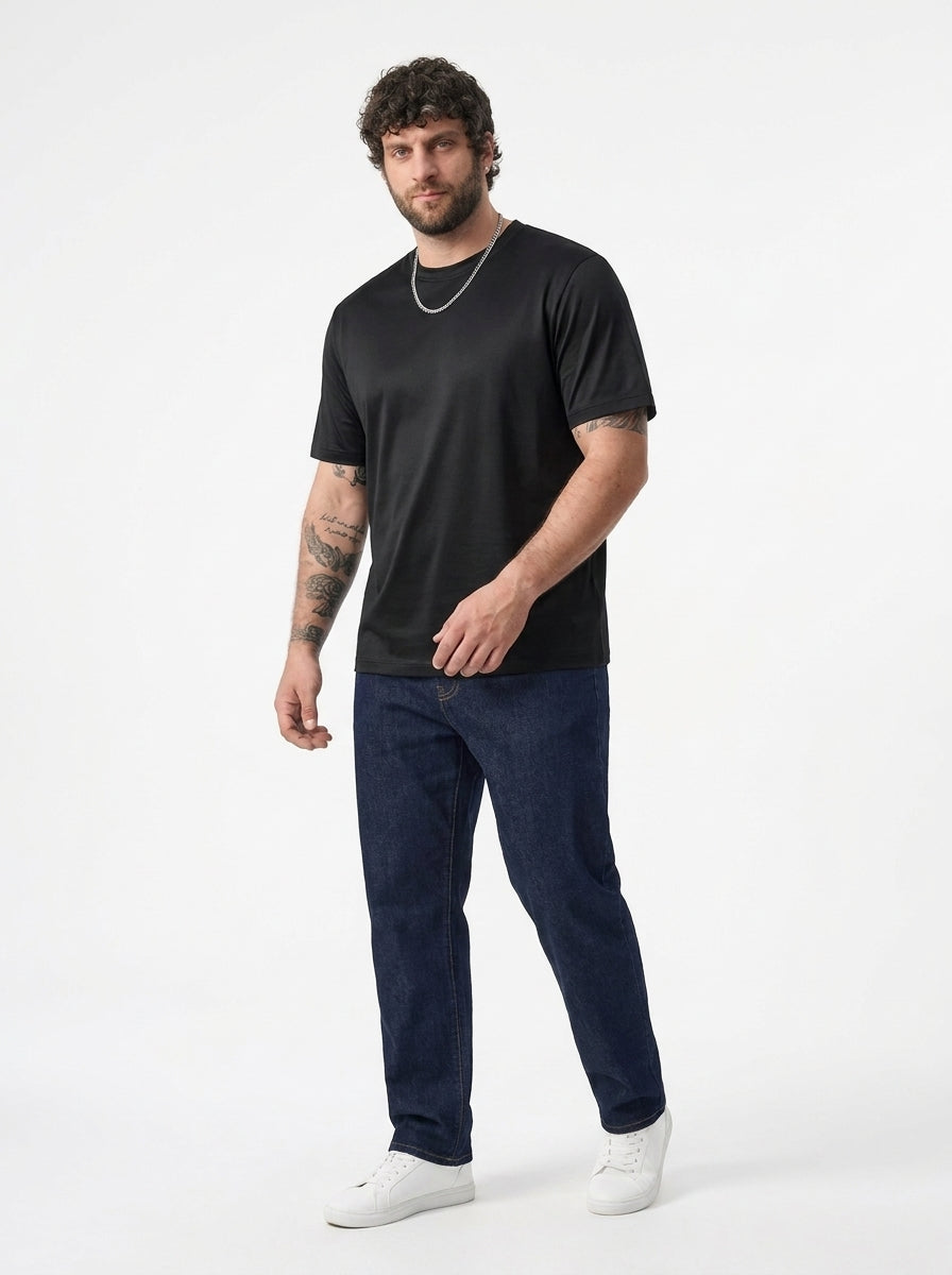 PLUS SIZE MERCERIZED COTTON T-SHIRT FOR MEN | XL-7XL
