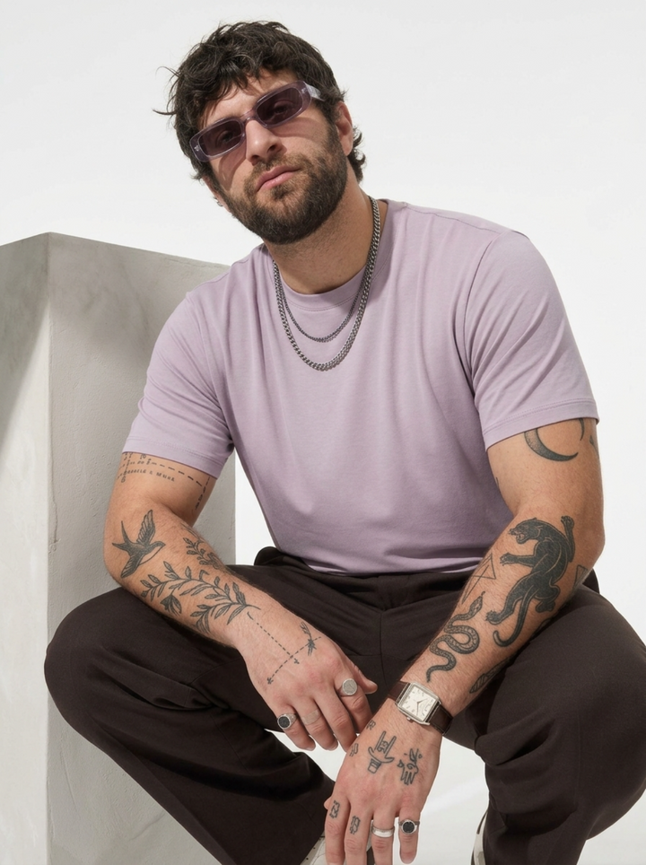 PLUS SIZE BAMBOO COTTON LYCRA T-SHIRT FOR MEN | XL-7XL