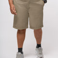 Plus size Solid Twill Holiday City Shorts For Men | XL-7XL