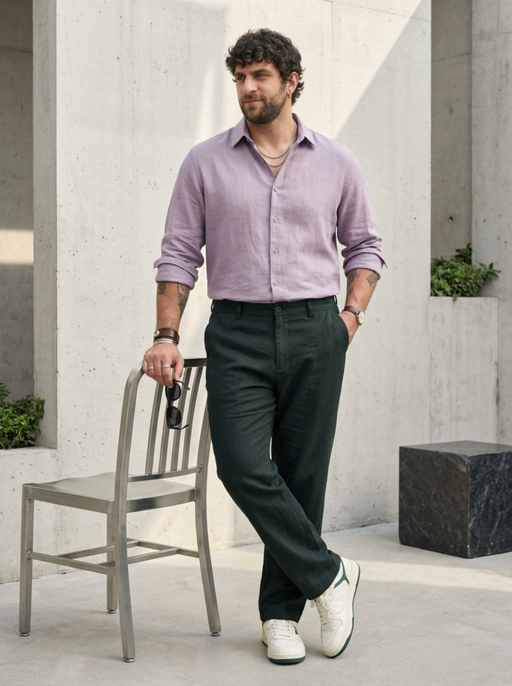 PLUS SIZE MEN’S LINEN PULLON PANT | XL-7XL