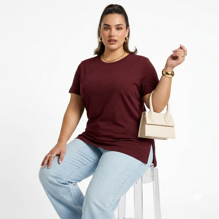 PLUS SIZE WOMEN’S SOLID TSHIRT | XL-7XL