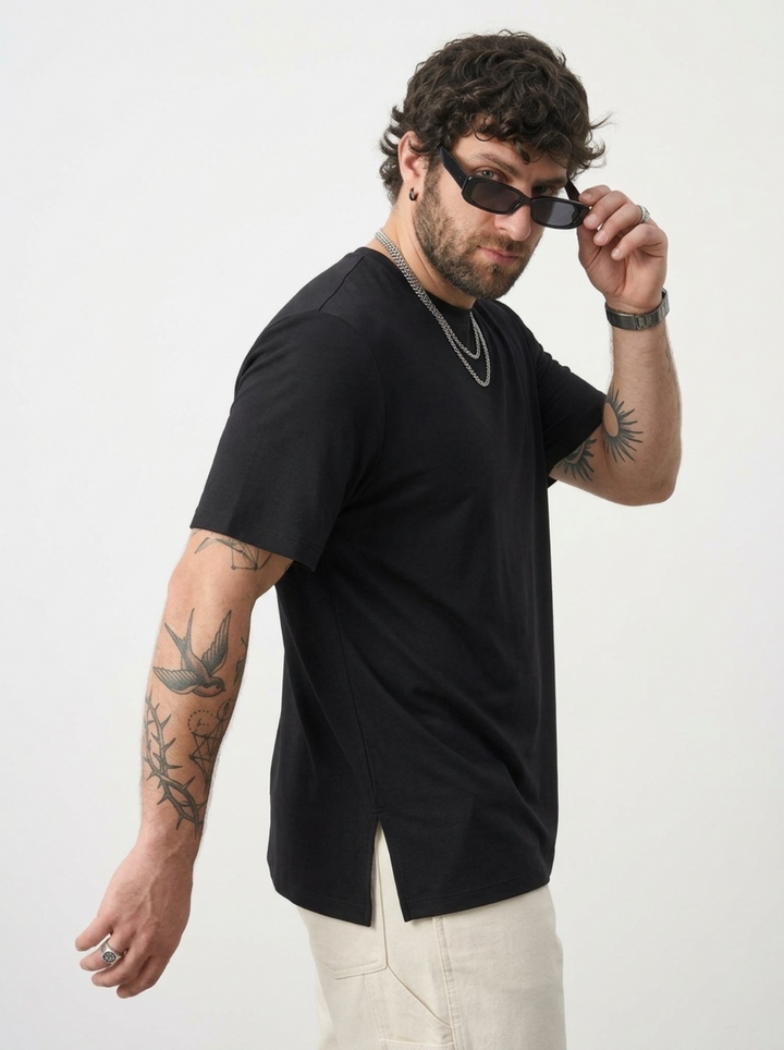 PLUS SIZE BAMBOO COTTON LYCRA T-SHIRT FOR MEN | XL-7XL
