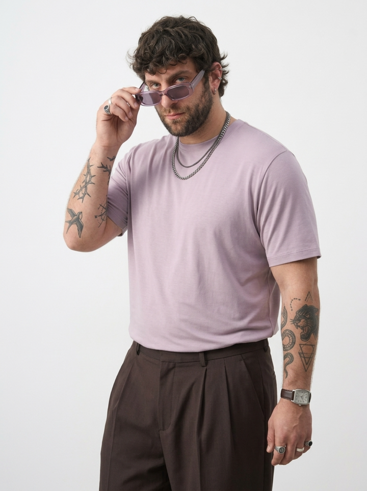 PLUS SIZE BAMBOO COTTON LYCRA T-SHIRT FOR MEN | XL-7XL