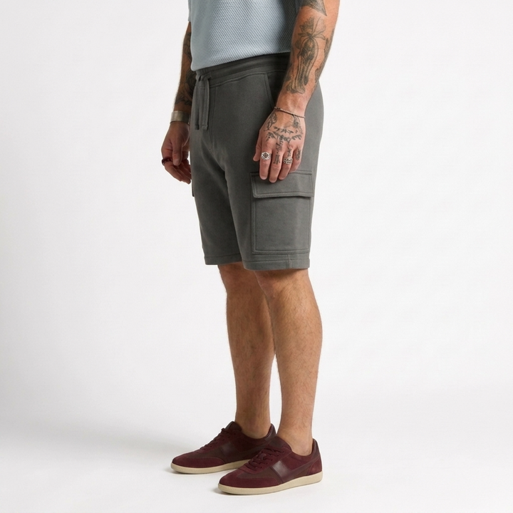 PLUS SIZE MEN’S KNIT CARGO LOUNGE SHORT | XL-7XL