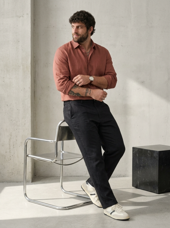 PLUS SIZE MEN’S LINEN PULLON PANT | XL-7XL