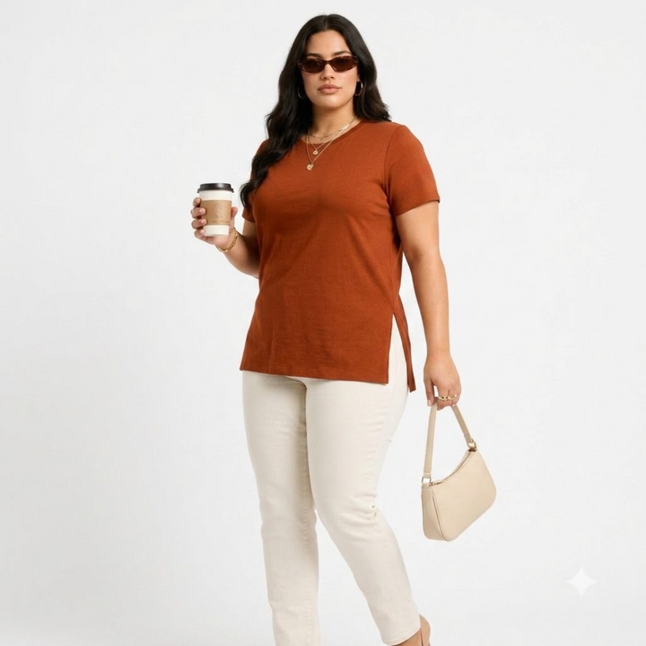 PLUS SIZE WOMEN’S SOLID TSHIRT | XL-7XL