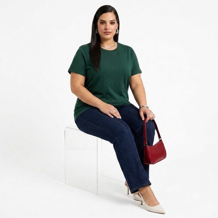 PLUS SIZE WOMEN’S SOLID TSHIRT | XL-7XL