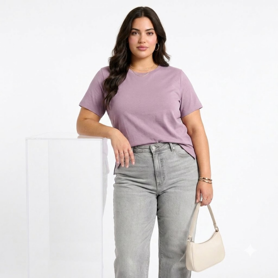 PLUS SIZE WOMEN’S SOLID TSHIRT | XL-7XL