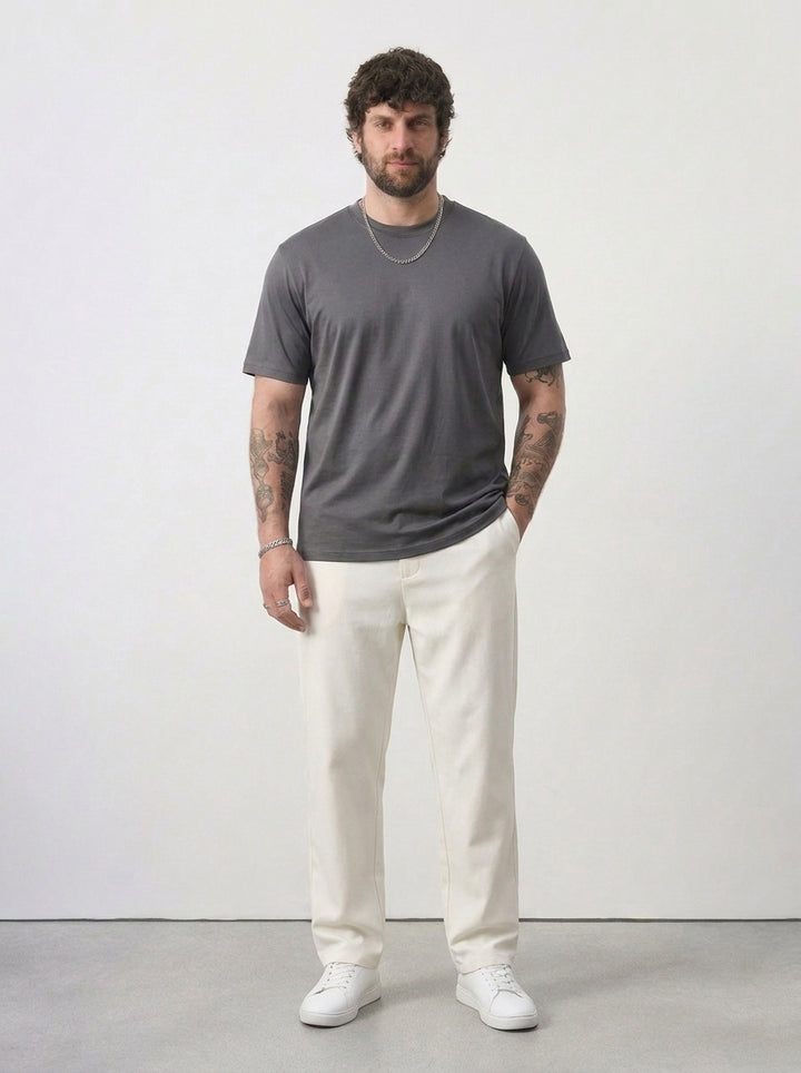 PLUS SIZE MERCERIZED COTTON T-SHIRT FOR MEN | XL-7XL