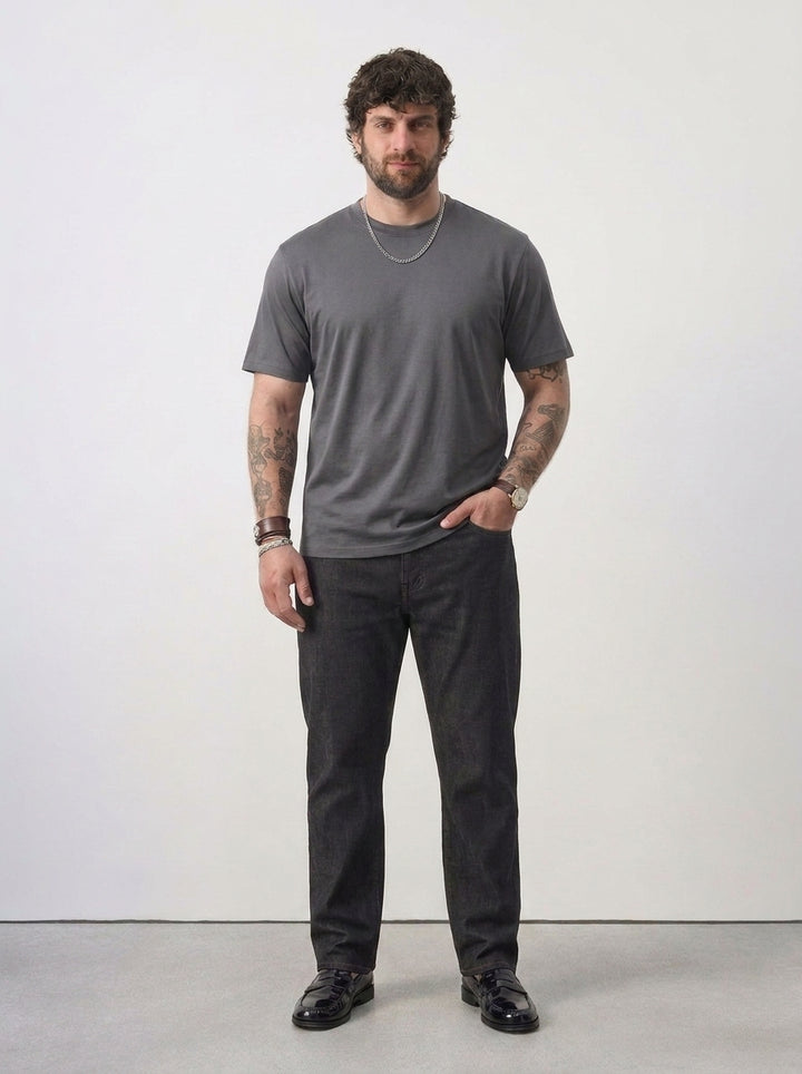PLUS SIZE MERCERIZED COTTON T-SHIRT FOR MEN | XL-7XL
