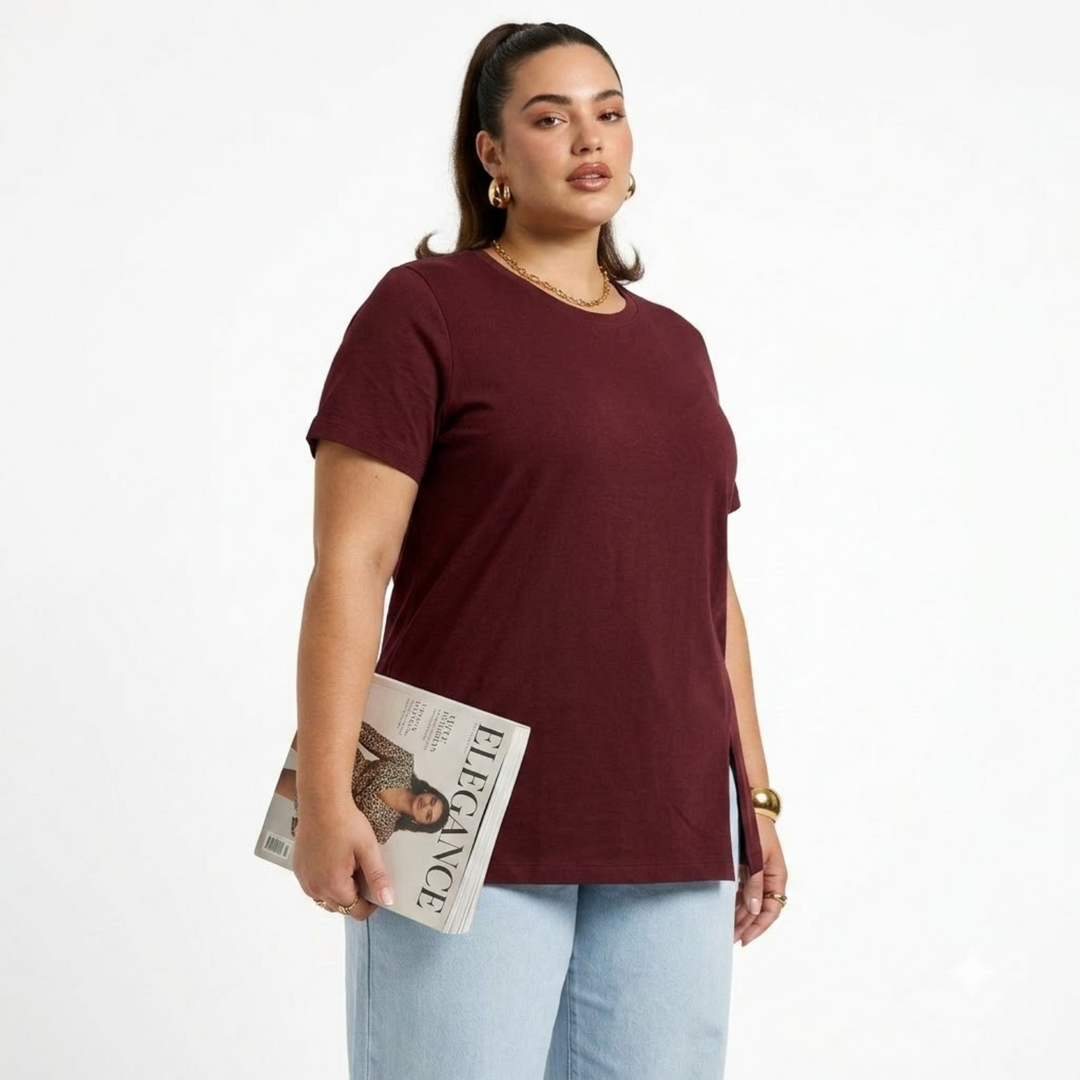 PLUS SIZE WOMEN’S SOLID TSHIRT | XL-7XL