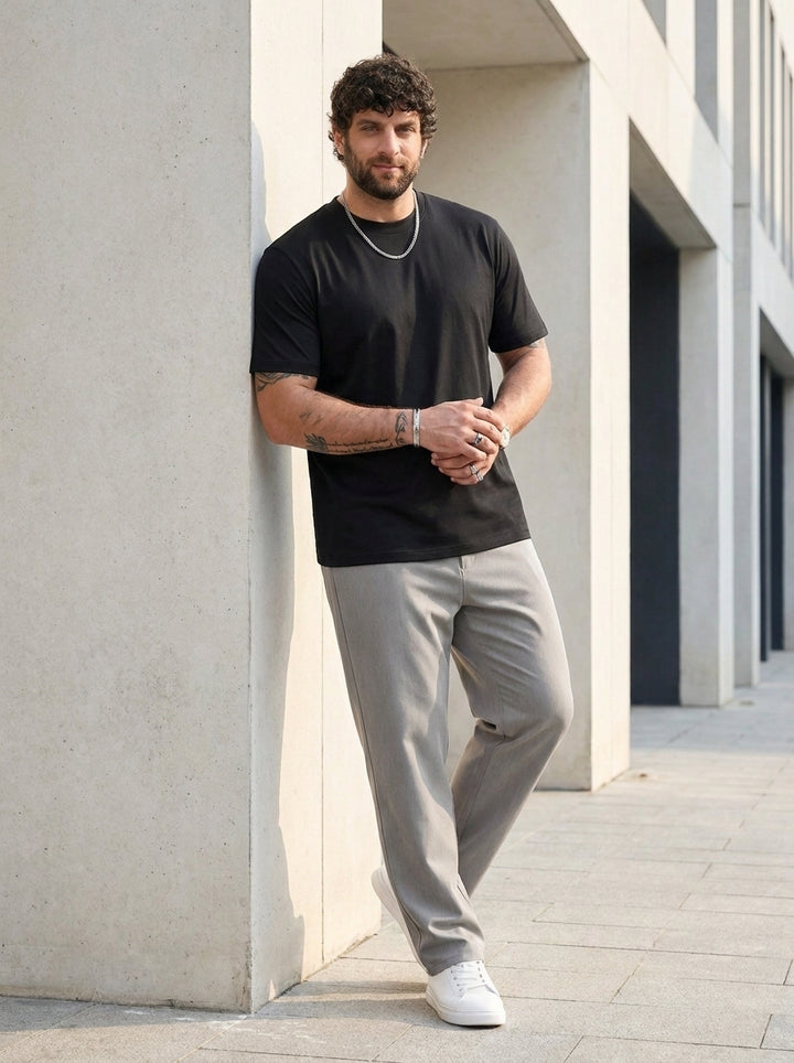 PLUS SIZE MERCERIZED COTTON T-SHIRT FOR MEN | XL-7XL