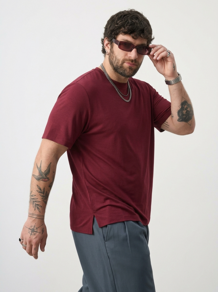 PLUS SIZE BAMBOO COTTON LYCRA T-SHIRT FOR MEN | XL-7XL