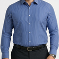 PLUS SIZE STRIPE GIZA SHIRT FOR MEN | XL-7XL