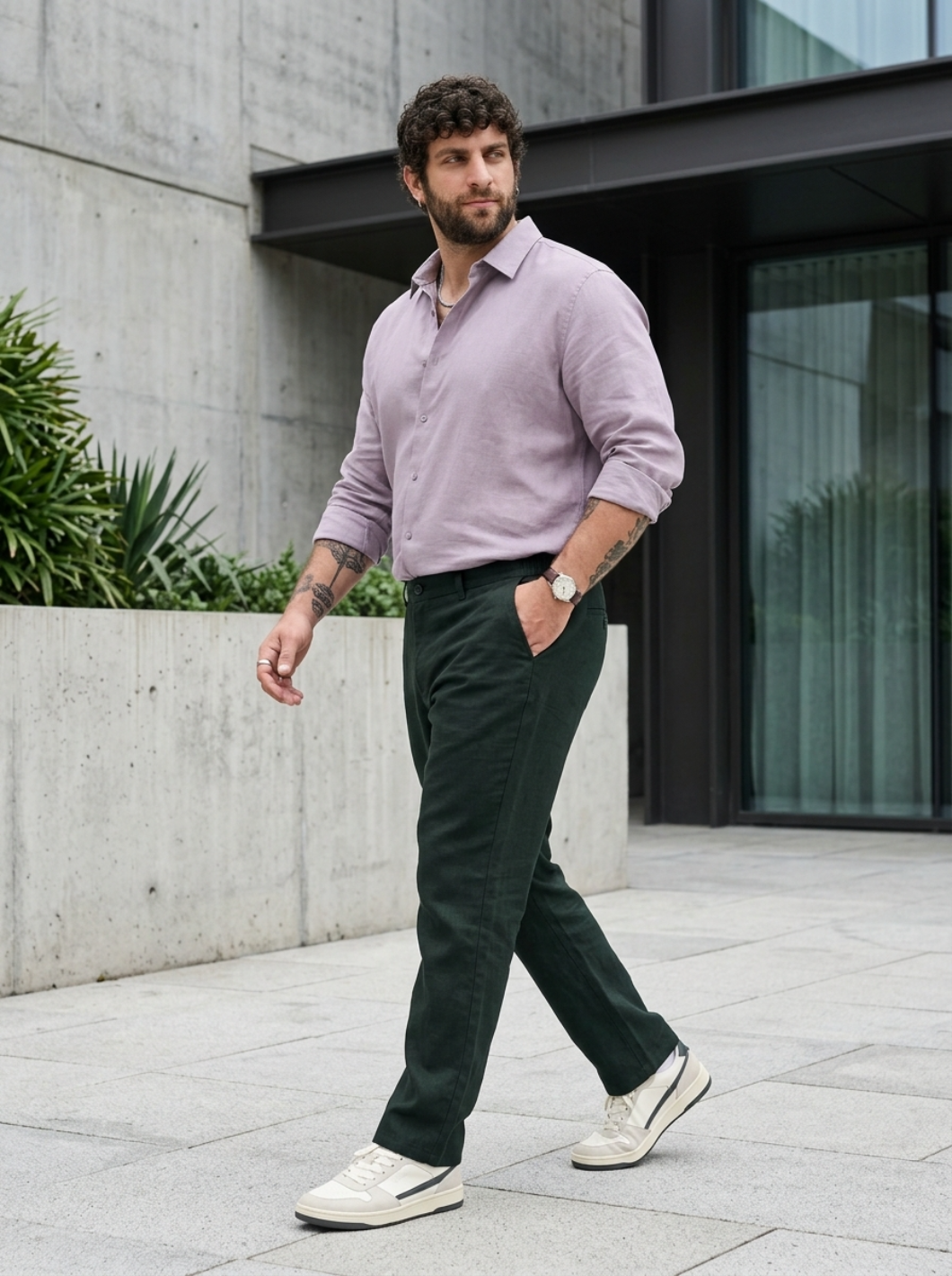 PLUS SIZE MEN’S LINEN PULLON PANT | XL-7XL