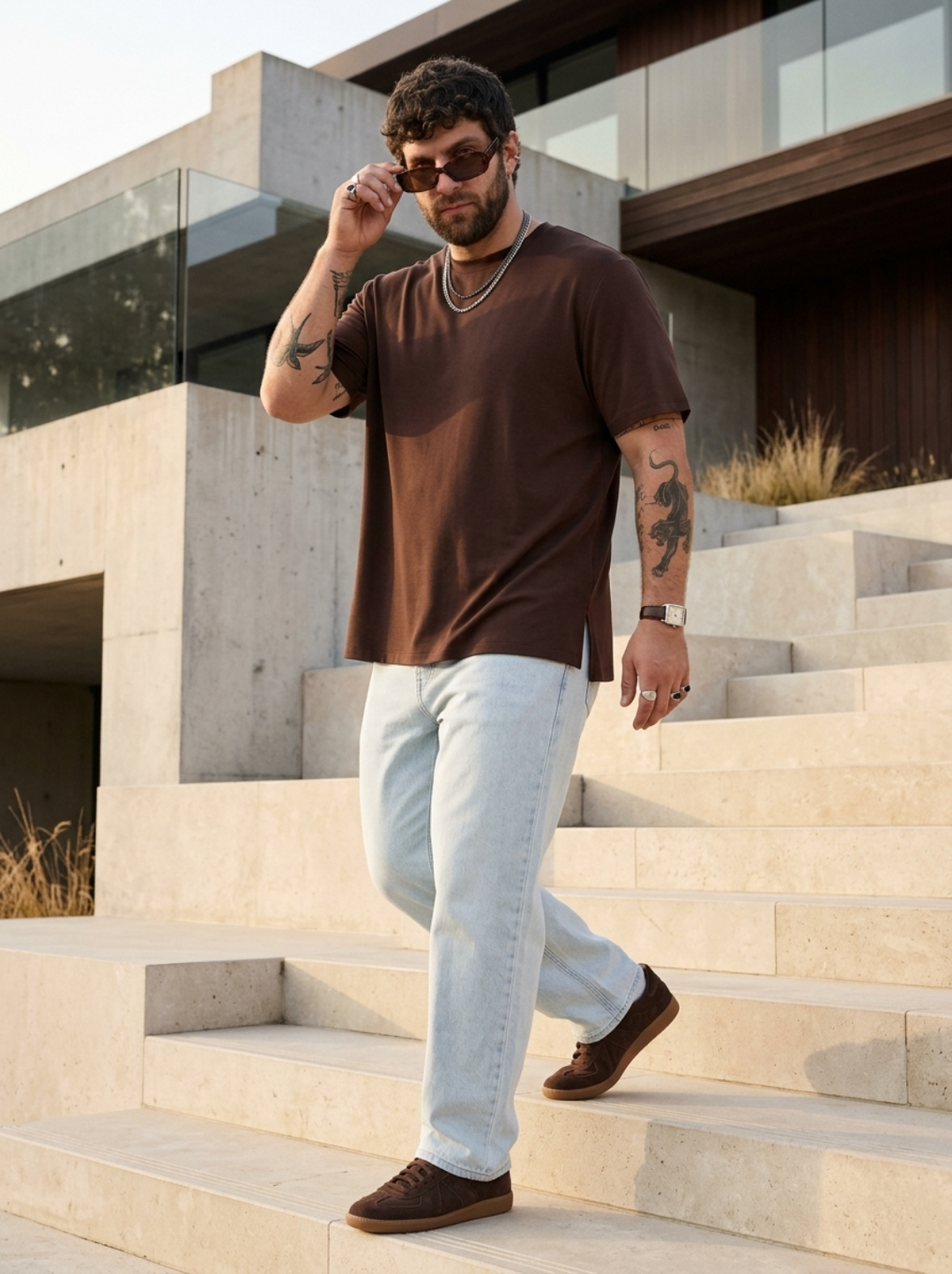 PLUS SIZE BAMBOO COTTON LYCRA T-SHIRT FOR MEN | XL-7XL