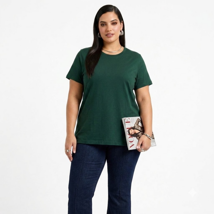 PLUS SIZE WOMEN’S SOLID TSHIRT | XL-7XL