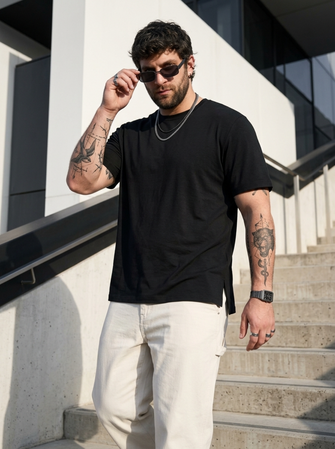 PLUS SIZE BAMBOO COTTON LYCRA T-SHIRT FOR MEN | XL-7XL