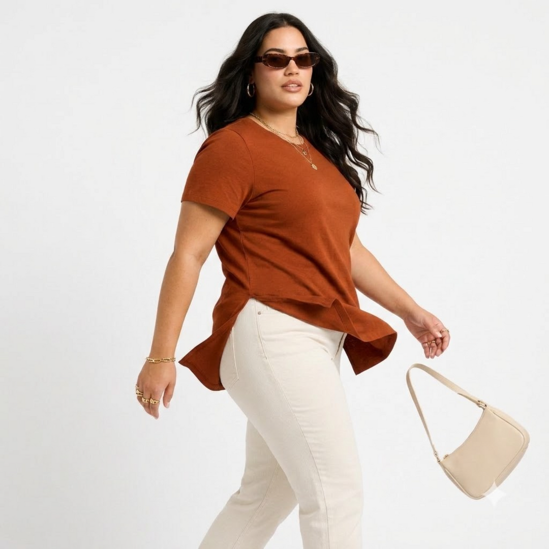 PLUS SIZE WOMEN’S SOLID TSHIRT | XL-7XL