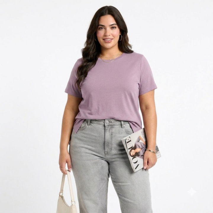 PLUS SIZE WOMEN’S SOLID TSHIRT | XL-7XL