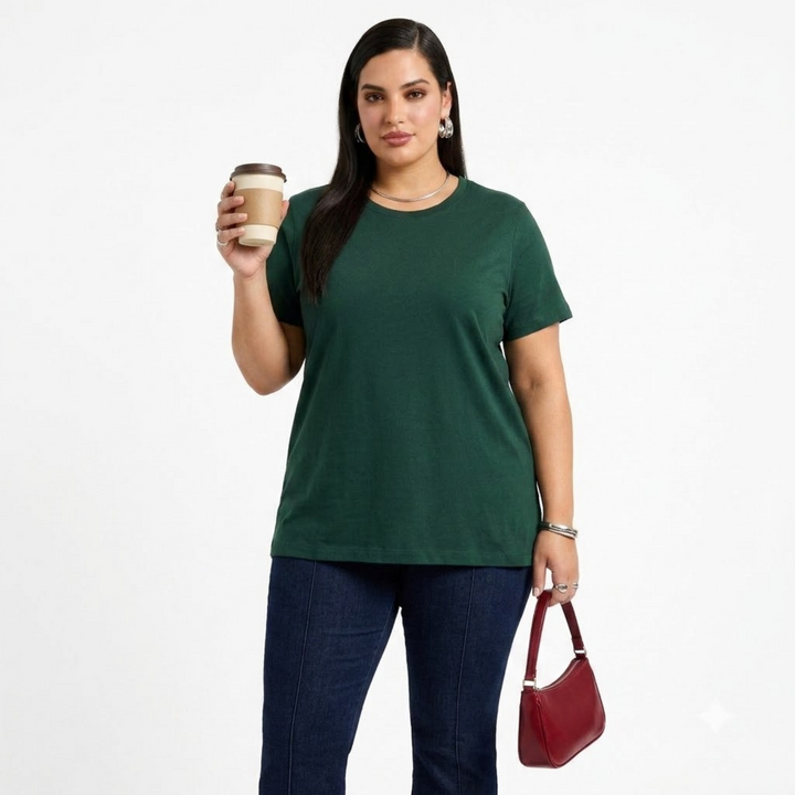 PLUS SIZE WOMEN’S SOLID TSHIRT | XL-7XL