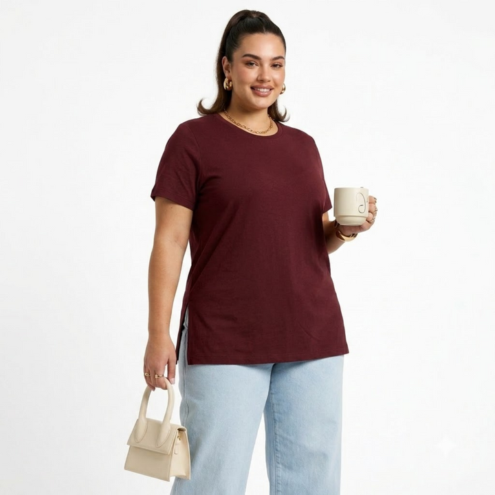 PLUS SIZE WOMEN’S SOLID TSHIRT | XL-7XL