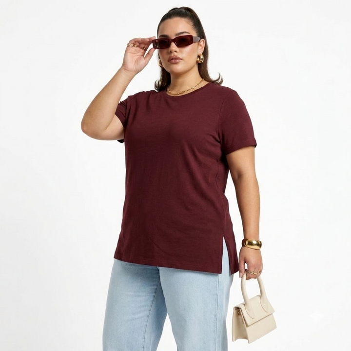 PLUS SIZE WOMEN’S SOLID TSHIRT | XL-7XL