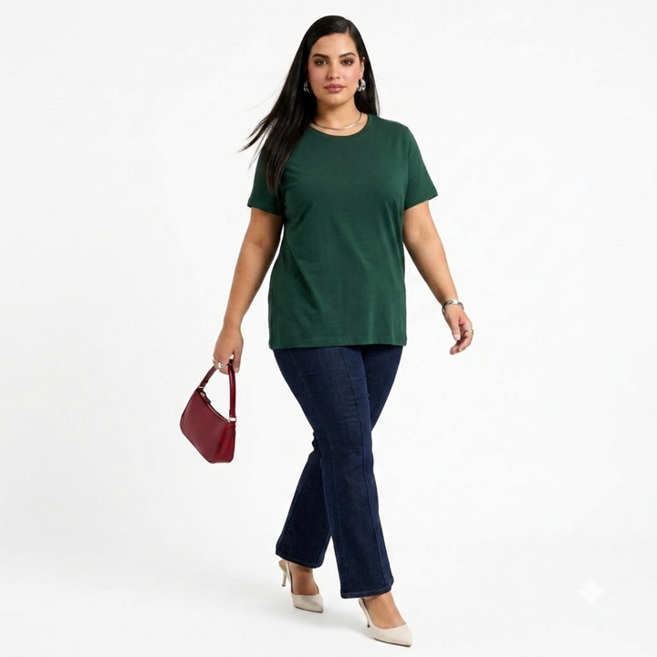 PLUS SIZE WOMEN’S SOLID TSHIRT | XL-7XL