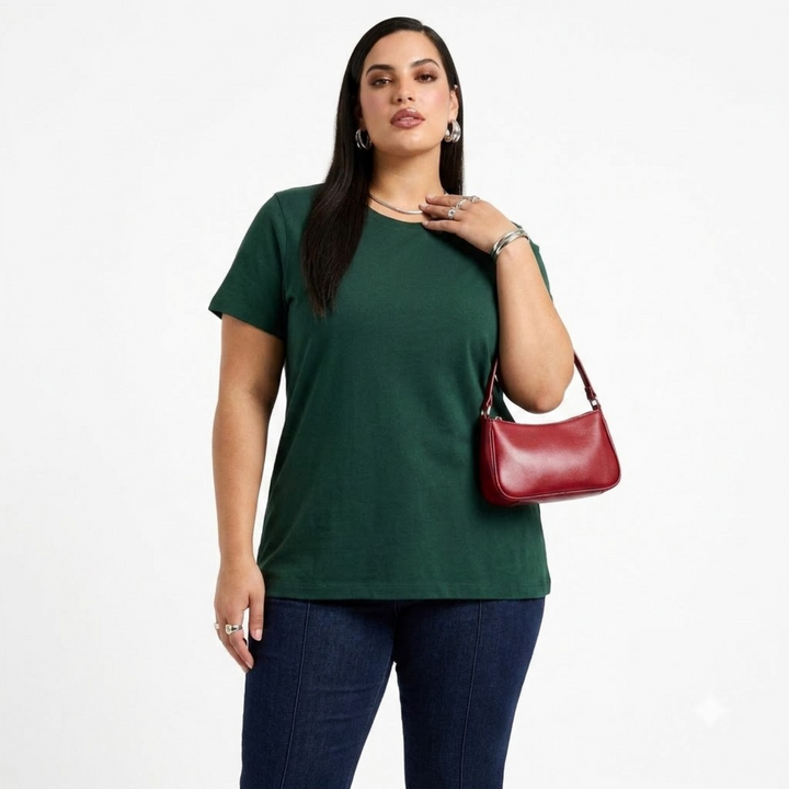 PLUS SIZE WOMEN’S SOLID TSHIRT | XL-7XL