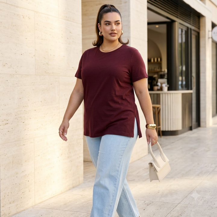 PLUS SIZE WOMEN’S SOLID TSHIRT | XL-7XL