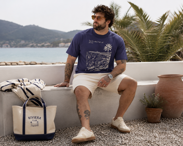 PLUS SIZE SAINT TROPEZ HOLIDAY T-SHIRT FOR MEN | XL-7XL
