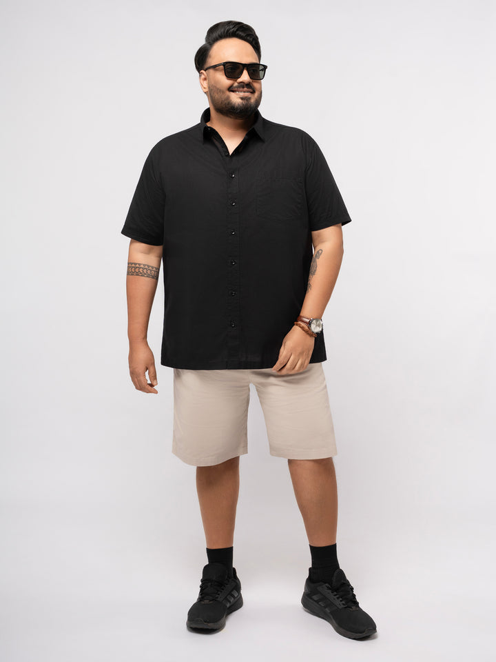 Plus size Soft Cotton Lounge Half Sleeve Shirt For Men | XL-7XL