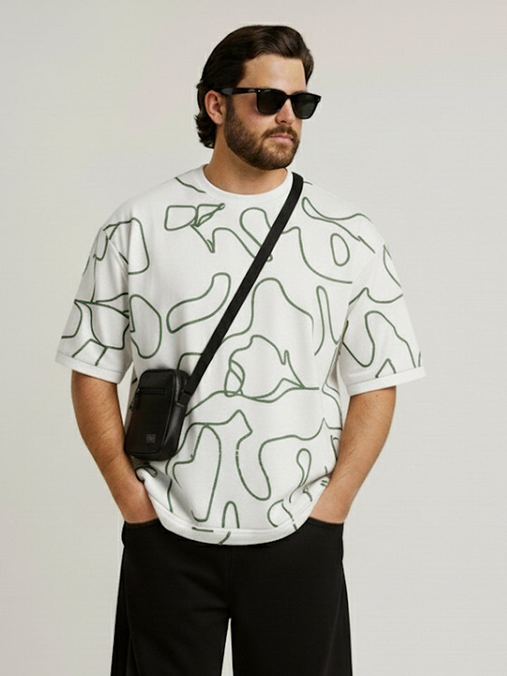 PLUS SIZE  PRINTED HANGOUT T-SHIRT FOR MEN | XL-7XL