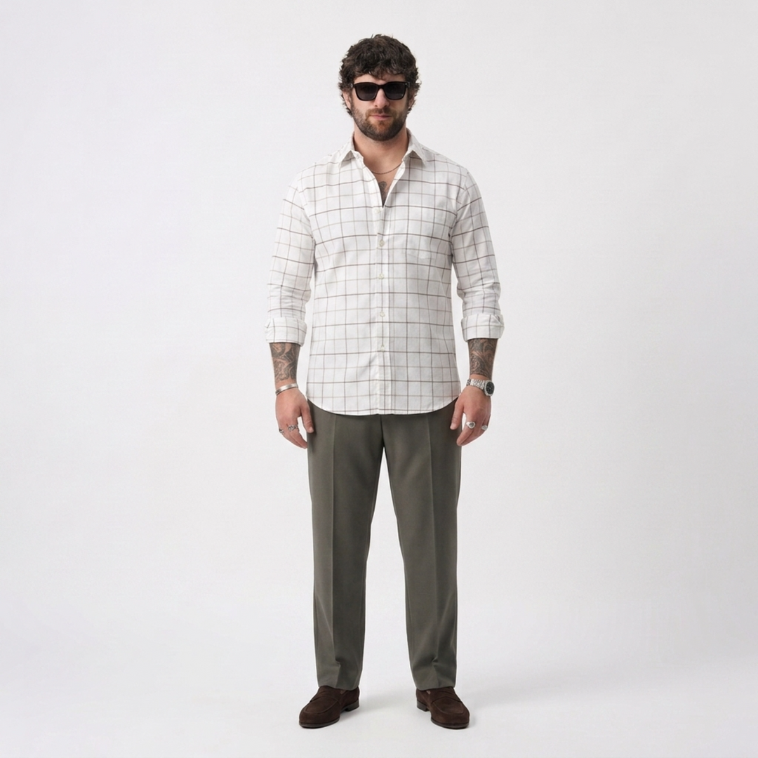 PLUS SIZE MEN’S CHECK SHIRT | XL-7XL