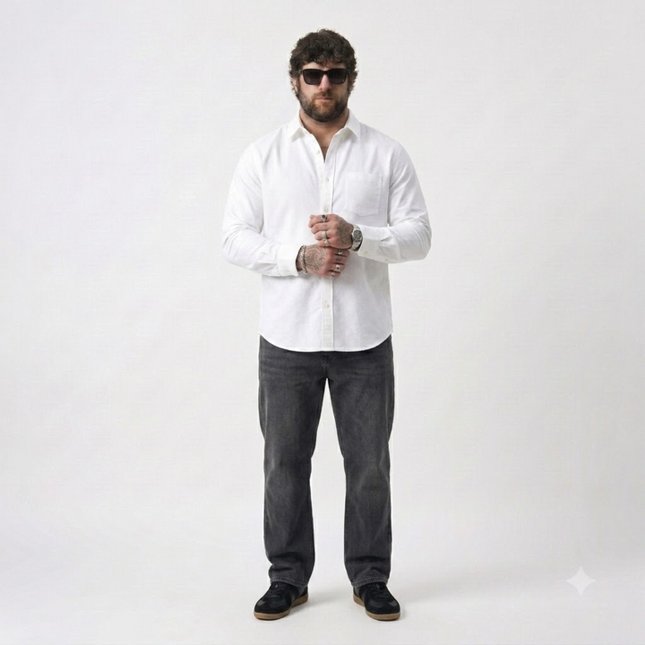 PLUS SIZE SOLID SHIRTS FOR MEN | XL-7XL