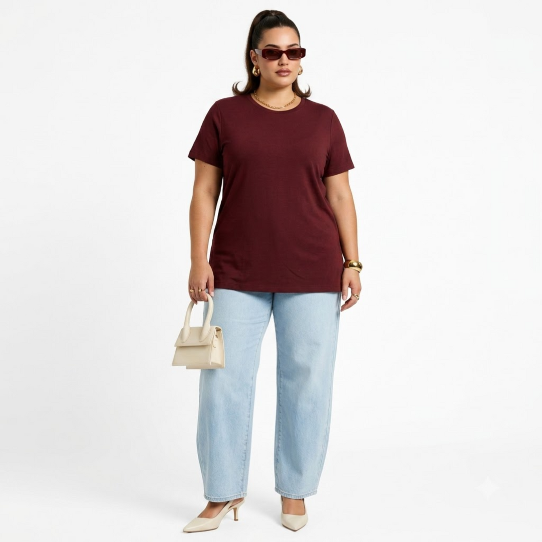 PLUS SIZE WOMEN’S SOLID TSHIRT | XL-7XL